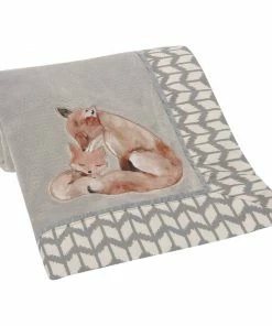 Lambs & Ivy Painted Forest Fox Coral Fleece Baby Blanket - Gray -Bare Sales Store bef1a59b0f73efcd 3263 w800 h800 b1 p0