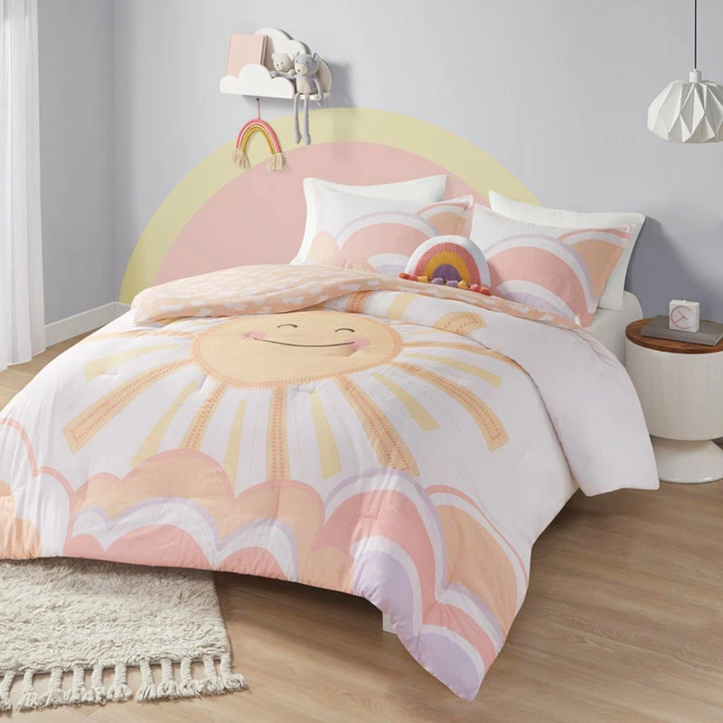 Olliix Urban Habitat Kids Cotton Queen Comforter Set In Yellow And Coral UHK10-0185 4 Olliix Urban Habitat Kids Cotton Queen Comforter Set In Yellow And Coral UHK10-0185 - Image 4