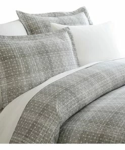Ienjoy Home Becky Cameron Premium 3 Piece Polka Dot Printed Duvet Cover Set, King, Gray