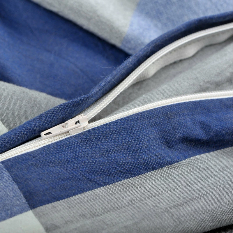 BNF Home Buffalo Washed Cotton 3-Piece Duvet Set, Royal Blue, King 3 BNF Home Buffalo Washed Cotton 3-Piece Duvet Set, Royal Blue, King - Image 3