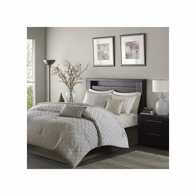 Olliix Madison Park Jacquard 7-Piece Comforter Set, California King 2 Olliix Madison Park Jacquard 7-Piece Comforter Set, California King - Image 2