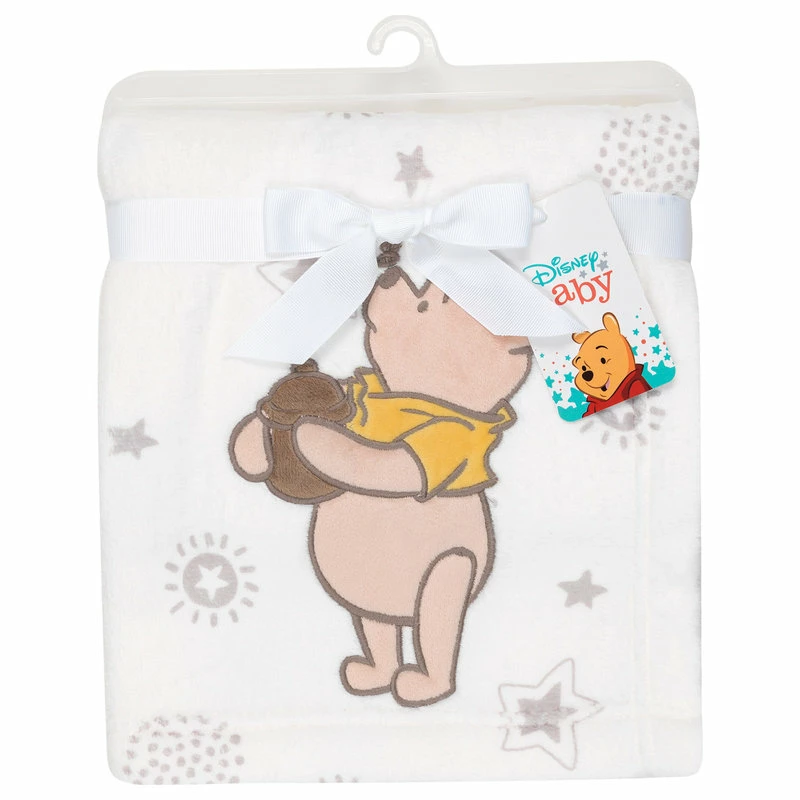 Lambs & Ivy Disney Baby WINNIE THE POOH Cream Fleece Appliqued Baby Blanket 5 Lambs & Ivy Disney Baby WINNIE THE POOH Cream Fleece Appliqued Baby Blanket - Image 5