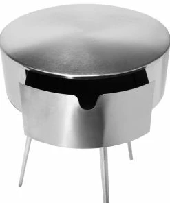 Meridian Furniture Bali Metal Side Table/Nightstand, Silver -Bare Sales Store c241c8cf0eff4f6e 9157 w800 h800 b1 p0