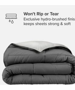 Bare Home Reversible Down Alternative Comforter, Gray / Light Gray, Twin/Twin Xl -Bare Sales Store c281966b02743e9d 5934 w800 h800 b1 p0