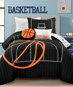 Lush Décor Basketball Game Quilt Set, Black/Orange, Twin, 4 Piece -Bare Sales Store c29100c80f60cced 9629 w800 h800 b0 p0