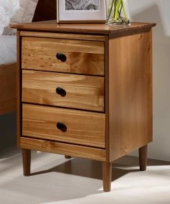 Walker Edison Classic Midcentury Modern 3-Drawer Solid Wood Nightstand, Caramel 8 Walker Edison Classic Midcentury Modern 3-Drawer Solid Wood Nightstand, Caramel -Bare Sales Store c2b12fb90b6b4db7 3653 w800 h800 b0 p0