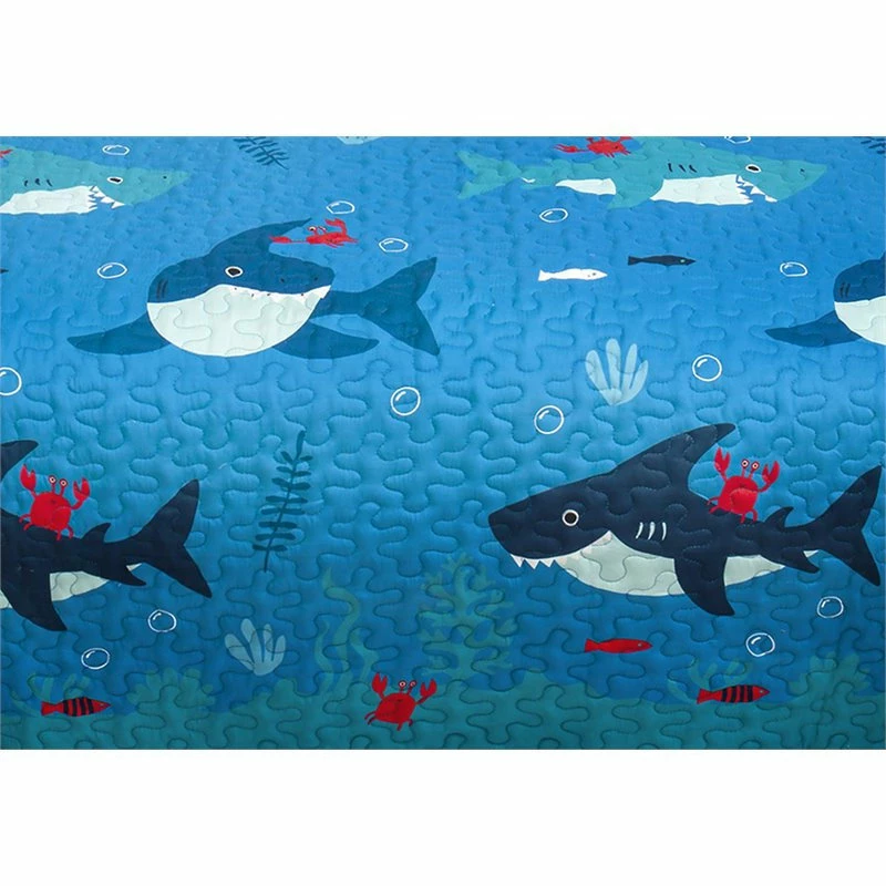 Safdie & Co. 3-piece Polyester Shark Double Queen Quilt Set In Multi-Color 3 Safdie & Co. 3-piece Polyester Shark Double Queen Quilt Set In Multi-Color - Image 3