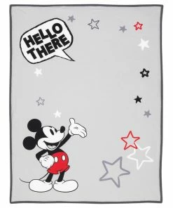 Lambs & Ivy Disney Baby MICKEY MOUSE Picture Perfect Baby Blanket - Gray