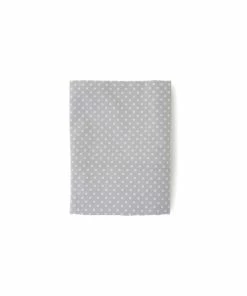 The Little Acorn Fox Dot Fitted Sheet, Gray With White Dots