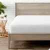 Bare Home Microfiber Fitted Sheet Deep Pocket, White, Full Xl
