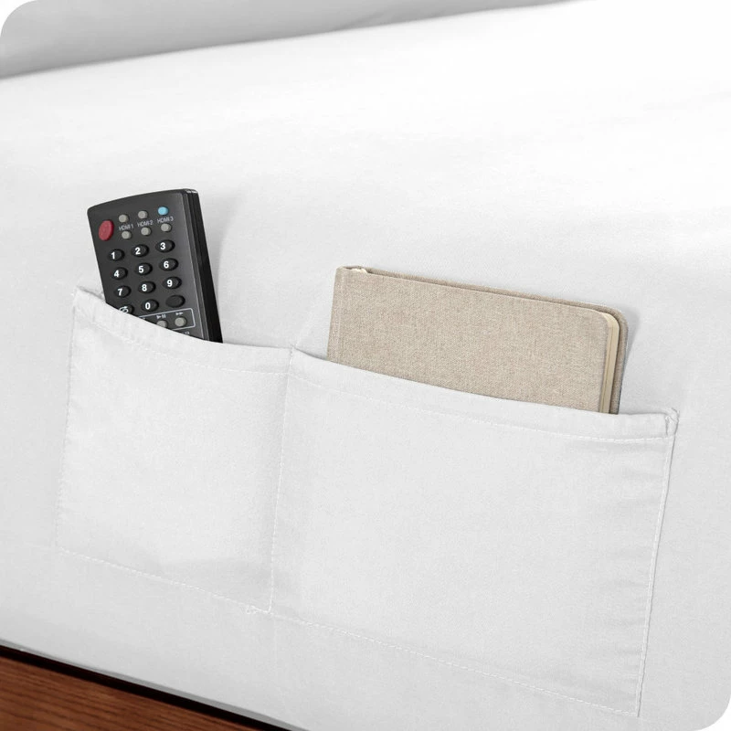 Bare Home Fitted Dual Pocket Bottom Sheet 1800 Microfiber Ultra-Soft, White, Queen 2 Bare Home Fitted Dual Pocket Bottom Sheet 1800 Microfiber Ultra-Soft, White, Queen - Image 2