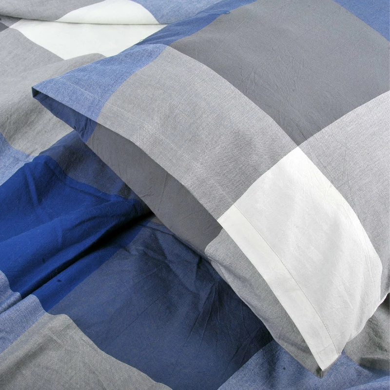 BNF Home Buffalo Washed Cotton 3-Piece Duvet Set, Royal Blue, King 4 BNF Home Buffalo Washed Cotton 3-Piece Duvet Set, Royal Blue, King - Image 4