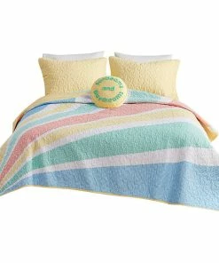 Olliix Kids Rory Sunbeams Coverlet Set With Decorative Pillow, Twin