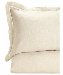 Melange Home Linen Duvet Cover Shams, Set Of 2, Natural
