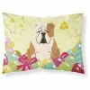 The-store Easter Eggs English Bulldog Fawn White Fabric Standard Pillowcase
