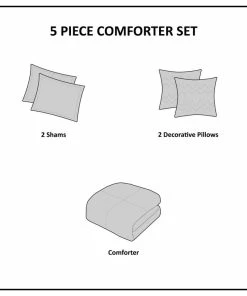 Olliix Madison Park Percale Printed 5-Piece Comforter Set, King/California King -Bare Sales Store cef1b8990225bcc2 4909 w800 h800 b1 p0