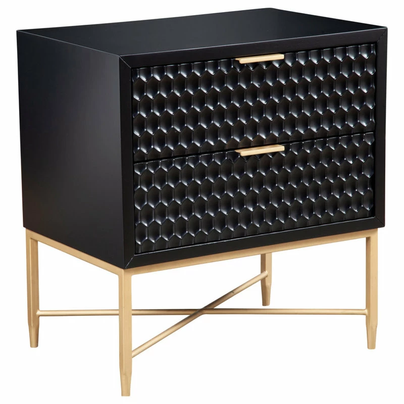 Origins By Alpine LLC Black Pearl Nightstand 3 Origins By Alpine LLC Black Pearl Nightstand - Image 3