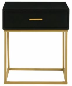 LuXeo USA Catalina 1 Drawer Night Stand, Black 9 LuXeo USA Catalina 1 Drawer Night Stand, Black -Bare Sales Store d111434d0df010ea 2854 w800 h800 b1 p0