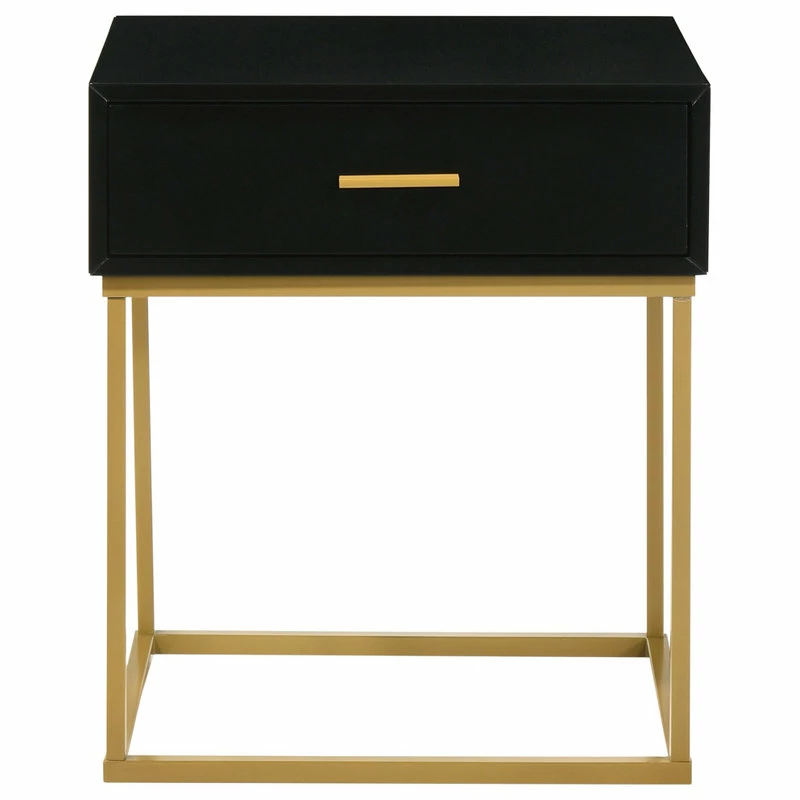 LuXeo USA Catalina 1 Drawer Night Stand, Black 3 LuXeo USA Catalina 1 Drawer Night Stand, Black - Image 3