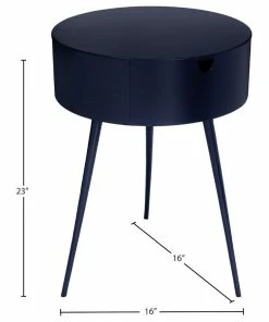 Meridian Furniture Bali Metal Side Table/Nightstand, Navy -Bare Sales Store d191bb7b027414ba 5031 w800 h800 b1 p0