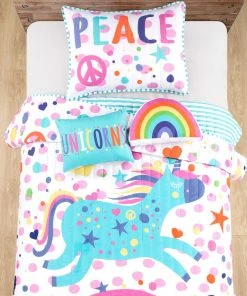 Lush Décor Unicorn Rainbow Quilt Set, White/Multi, Twin, 4 Piece -Bare Sales Store d1c1c55a0f60cb88 9646 w800 h800 b0 p0