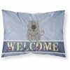 The-store Chow Chow Blue Welcome Fabric Standard Pillowcase