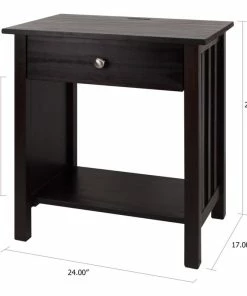 Casual Home Vanderbilt Nightstand With USB Port, Espresso -Bare Sales Store d71171760c17b5ec 5662 w800 h800 b1 p0