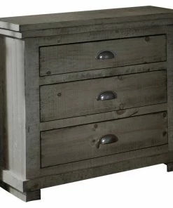 Progressive Furniture Willow Distressed Nightstand, Distressed Dark Gray