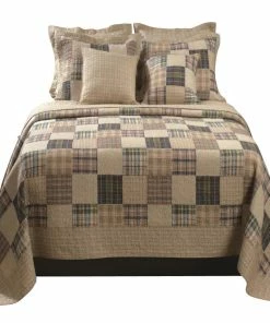 Greenland Home Fashions Greenland Home Oxford Quilt And Sham Set, 3-Piece Full/Queen