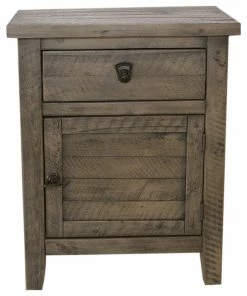 MADE4HOME Montana Cabinet 1 Door 1 Drawer, Grey