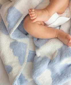 Living Textiles Chenille Baby Blanket, Blue Clouds -Bare Sales Store da91f9af0d600026 4148 w800 h800 b0 p0