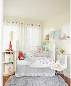 The Little Acorn Fox And The Finch Applique Crib Skirt -Bare Sales Store ddd104b6071e6bbc 8605 w800 h800 b0 p0