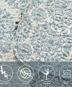 BNF Home Serenta Marina Medallion Quilted 6 Piece Bed Spread Set, Dark Gray / Granite, Ki -Bare Sales Store dfb1da140216dc9a 5951 w800 h800 b0 p0