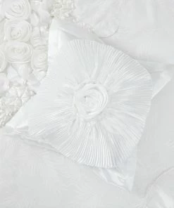 Tache Home Fashion 6-Piece White Sweet Victorian Satin Comforter Bedding Set, Queen 17 Tache Home Fashion 6-Piece White Sweet Victorian Satin Comforter Bedding Set, Queen -Bare Sales Store e051020000abd709 1677 w800 h800 b0 p0