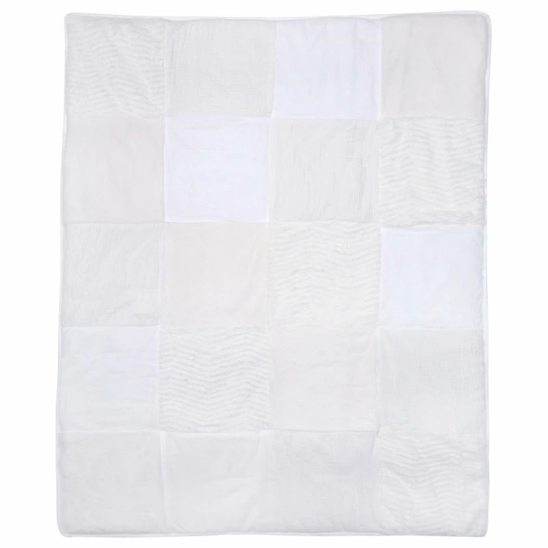Lambs & Ivy Signature White Luxury Textured Patchwork Crib/Toddler Quilt 2 Lambs & Ivy Signature White Luxury Textured Patchwork Crib/Toddler Quilt - Image 2