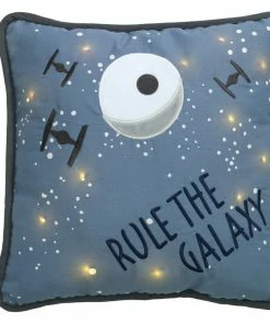 Lambs & Ivy Star Wars Signature Galaxy LED Light-Up Decorative Throw Pillow