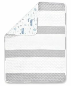 Lush Décor Seaside Organic Cotton Quilt, Gray, 50"x36"