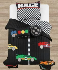 Lush Décor Racing Cars Quilt Black And Multi 4Pc Set Twin -Bare Sales Store e1b12e4600c33517 8742 w800 h800 b0 p0