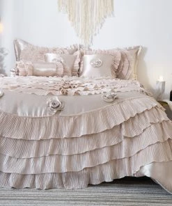 Tache Home Fashion 6-Piece Frosted Fields Faux Satin Luxury Comforter Set, King -Bare Sales Store e2e1b3300b91468f 5936 w800 h800 b0 p0