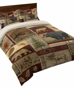 Laural Home Lodge Collage Comforter, Queen