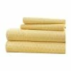 Ienjoy Home Becky Cameron Honeycomb Pattern 4 Piece Bed Sheet Set, Yellow, Queen