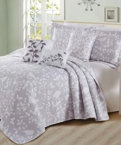 BNF Home Birdsong 6-Piece Bed Spread Set, Gray, Cal King -Bare Sales Store e6d1866b0b7c98b4 0858 w800 h800 b0 p0