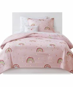 Olliix Mi Zone Kids Alicia Unicorn Gold Stars Complete Comforter And Sheet Set, Full, C