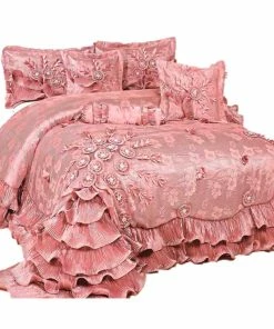 Tache Home Fashion 6-Piece Faux Satin-Piecenk Royal Dreams Comforter Set, King