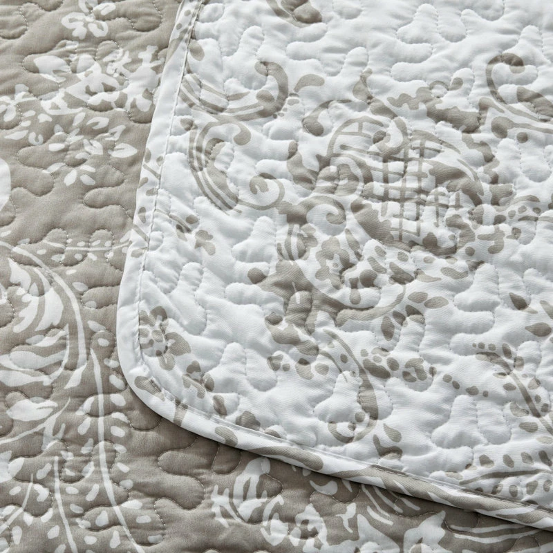 Home Soft Things LA Boheme 5 Piece Printed Bed Spread Set, Taupe, King 6 Home Soft Things LA Boheme 5 Piece Printed Bed Spread Set, Taupe, King - Image 6