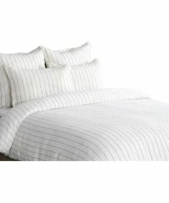 Kosas Home Kingston 94x108" Belgian Flax Linen & Solid Cotton King Duvet - Ivory