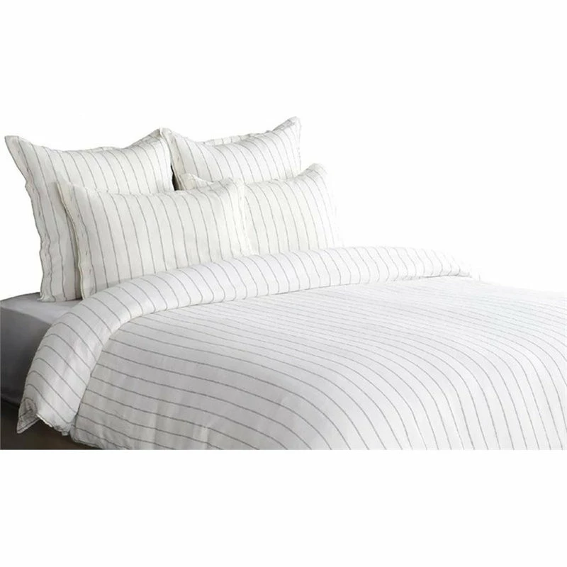 Kosas Home Kingston 94x108" Belgian Flax Linen & Solid Cotton King Duvet - Ivory 1 Kosas Home Kingston 94x108" Belgian Flax Linen & Solid Cotton King Duvet - Ivory