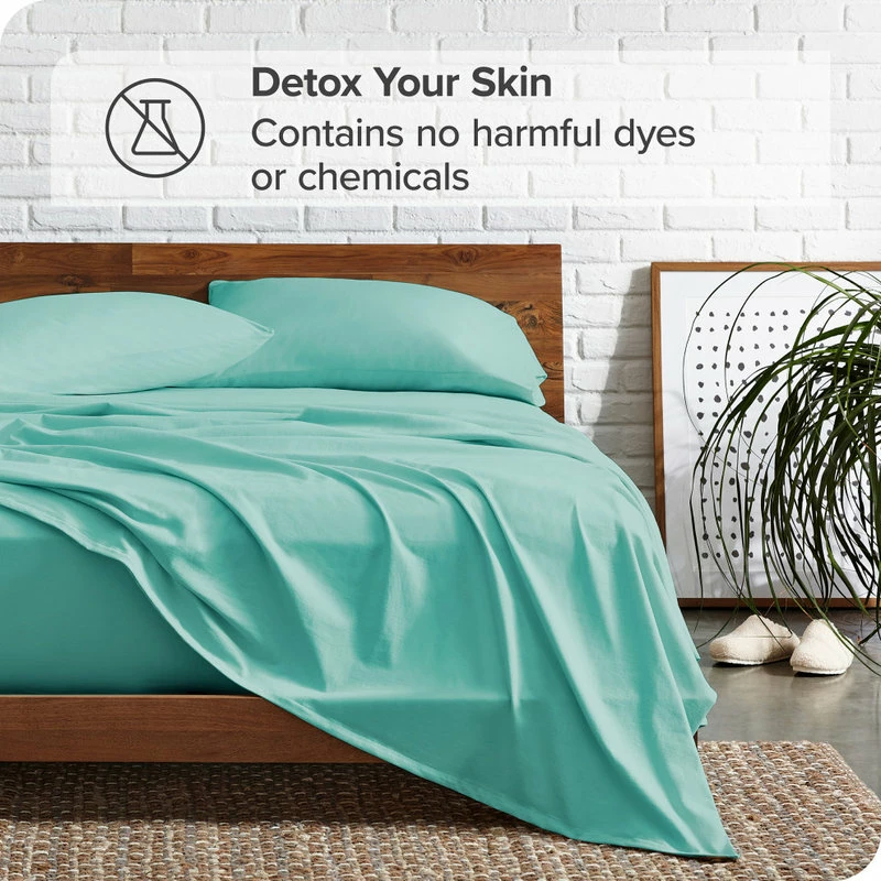 Bare Home Full XL 1800 Microfiber Sheet Set, Turquoise 6 Bare Home Full XL 1800 Microfiber Sheet Set, Turquoise - Image 6