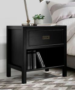 Walker Edison 1-Drawer Classic Solid Wood Nightstand, Black 7 Walker Edison 1-Drawer Classic Solid Wood Nightstand, Black -Bare Sales Store f26105500dfa4a28 4659 w800 h800 b0 p0
