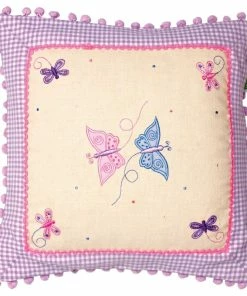 Wingreen Appliqued Cushion Cover - Butterfly